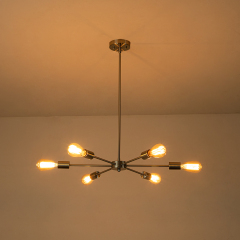 Modern Mid-century Sputnik Silhouette Two-Tier Chandelier for Restaurant/ Living Room/ Bedroom