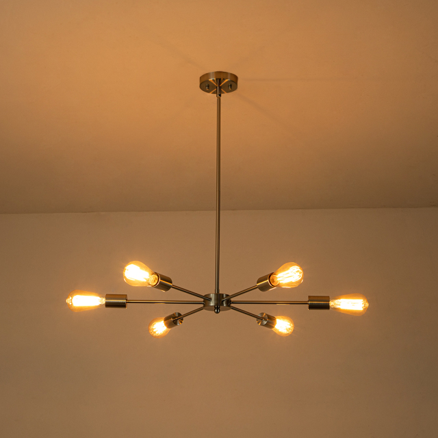 Modern Mid-century Sputnik Silhouette Two-Tier Chandelier for Restaurant/ Living Room/ Bedroom