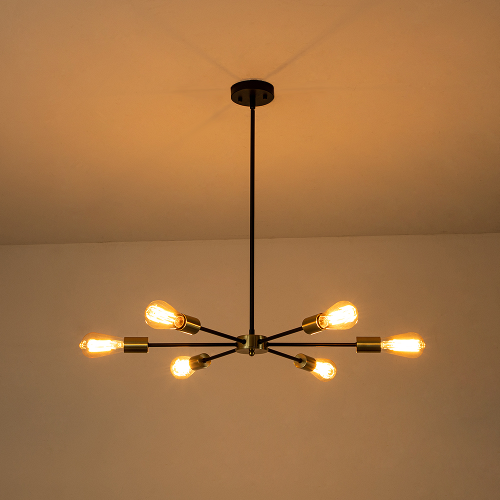 Contemporary Modern Adjustable Arms Sputnik Silhouette Chandelier for Restaurant/ Living Room/ Bedroom/ Dining Table
