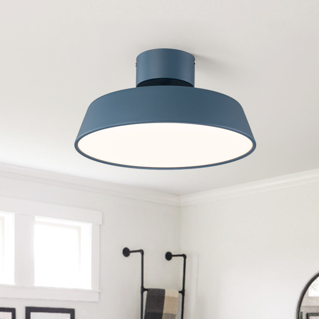 Scandinavia LED Northern Semi Flush Mount Ceiling Light in Matte Finish for Entryway/ Living Room/ Kitchen Low Ceiling