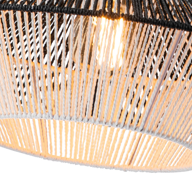 Modern Hand-Woven Hat Pendant Light with Hemp Rope Shade Island Chandelier for Bedroom/ Kitchen/ Living Room/ Breakfast Table