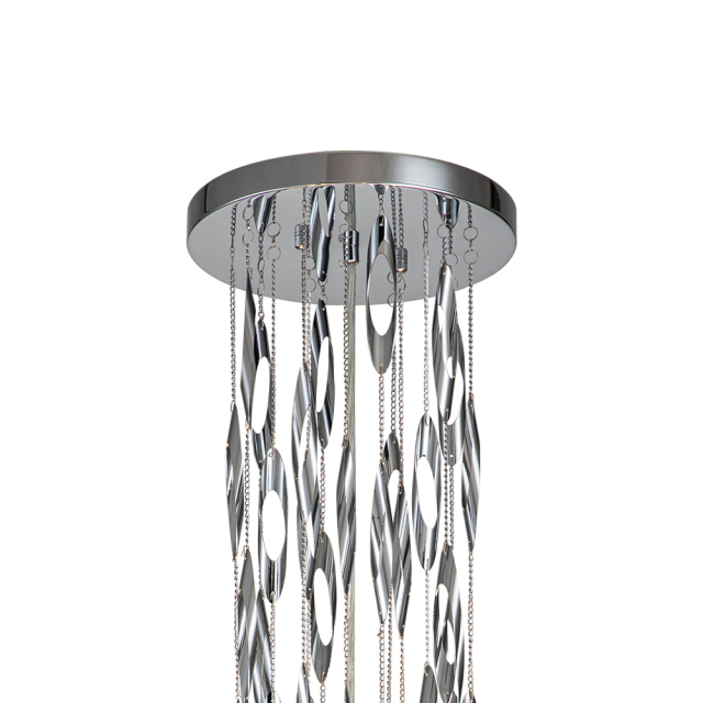 Decorative Handmade Modern Stainless Steel Fabric shade Chandelier for Living Room/Dining Table/ Restaurant