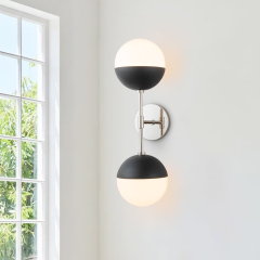Modern Sleek Spherical Opal Glass Globes Wall Sconces Wall Lamp for Living /Dining Room /Hallway