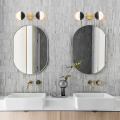 Modern Sleek Spherical Opal Glass Globes Wall Sconces Wall Lamp for Living /Dining Room /Hallway