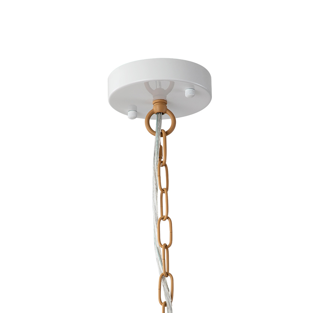 Boho Modern Handwoven Drum Chandelier with Natural Hemp Rope Design Island Chandelier for Bedroom/ Dining Table/ Breakfast Table