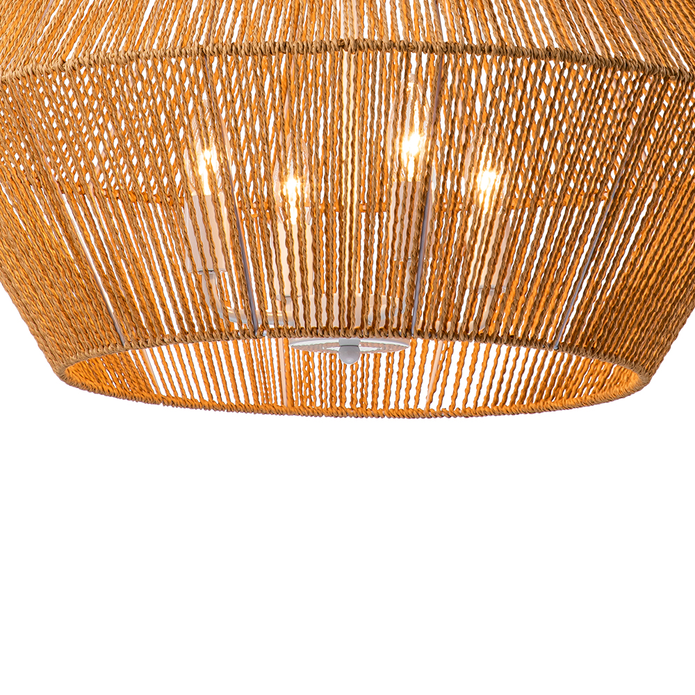 Hand-Woven Modern Geometric Pendant Light Island Chandelier for Bedroom/ Kitchen/ Living Room/ Breakfast Table