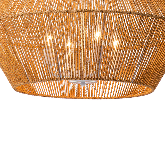 Hand-Woven Modern Geometric Pendant Light Island Chandelier for Bedroom/ Kitchen/ Living Room/ Breakfast Table