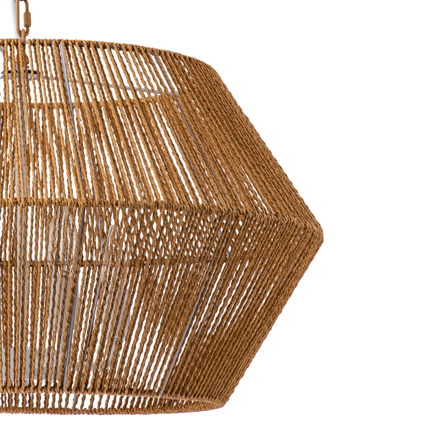 Hand-Woven Modern Geometric Pendant Light Island Chandelier for Bedroom/ Kitchen/ Living Room/ Breakfast Table