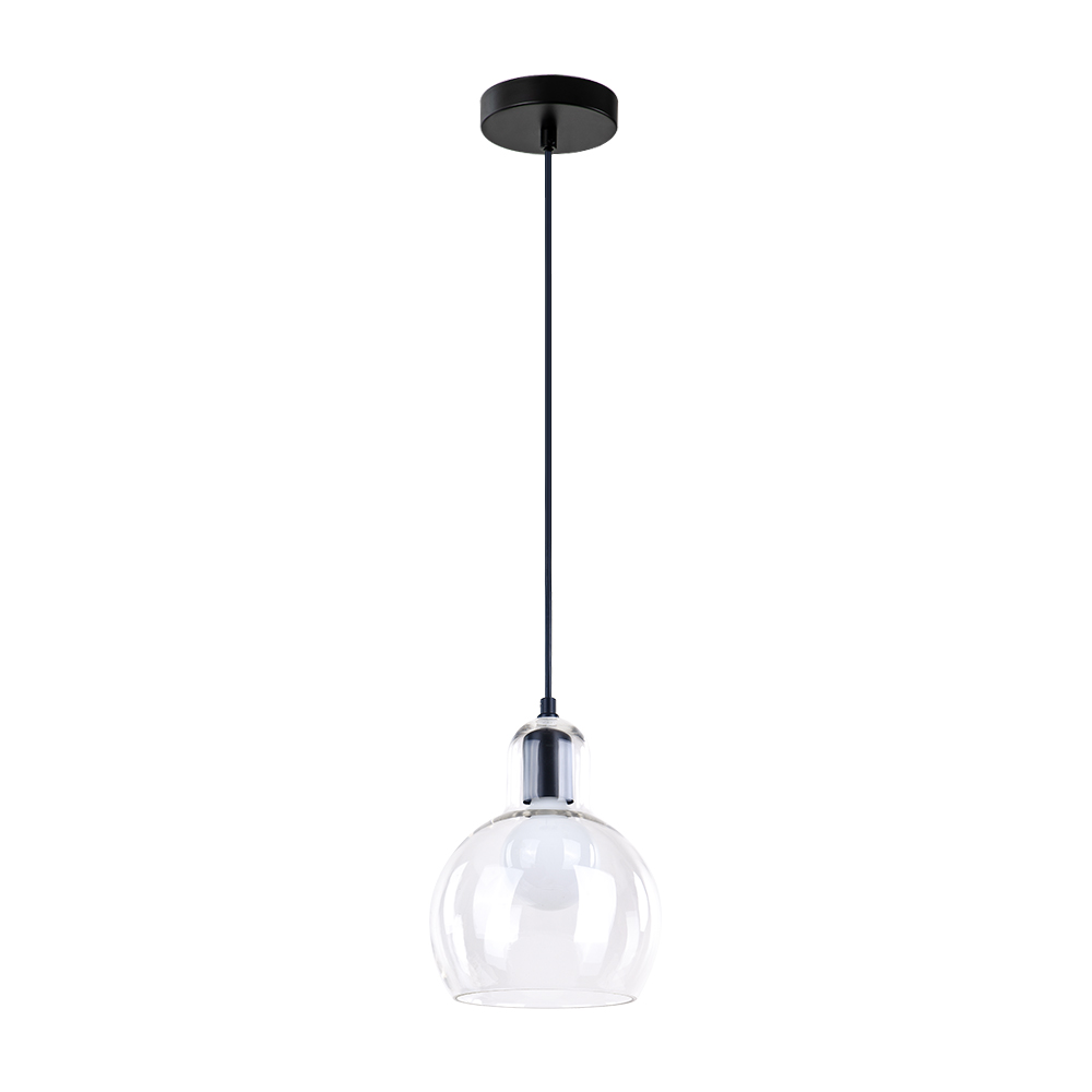 Modern Style 1 Light Ball Bulb Pendant Light with Mouth Blown Glass