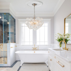 Glam Modern Cluster Glass Bubble Chandelier Sputnik Hanging Light Fixture for Dining Room Living Room Bedroom
