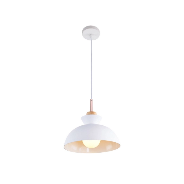 Modern Dome Shaped 1 Light 11.02&quot;W Pendant Light Overhead Kitchen Lighting for Dining Room Kitchen Island