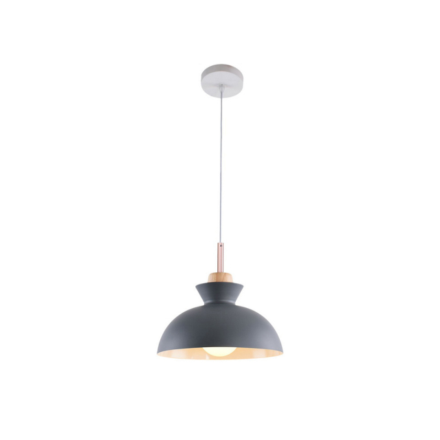 Modern Dome Shaped 1 Light 11.02"W Pendant Light Overhead Kitchen Lighting for Dining Room Kitchen Island