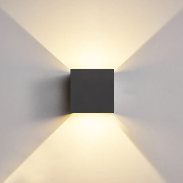 Minimalist Modern Small Cube LED Waterproof Mini Wall Lamp Wall Sconce Beam Adjustable in Warm White for Bedroom/Living Room/Hallway