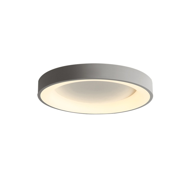 Modern Minimalist Round Shape LED Flush Mount Grey Ceiling Light for Living Room Hallway Home Office