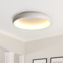 Modern Minimalist White Round Shape LED Flush Mount Ceiling Light for Living Room Hallway Home Office