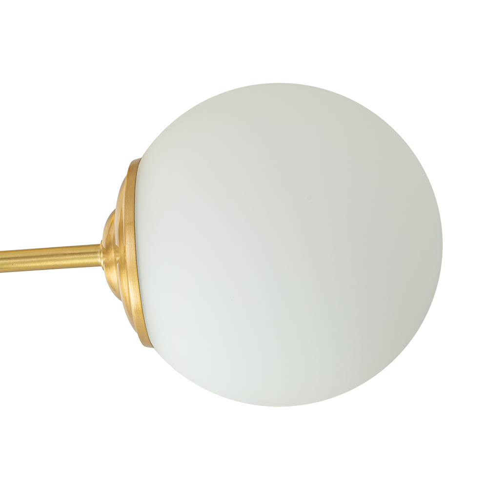 3-Light Mid-Century Modern Semi Flush Mount with Frosted Glass Globe for Dining Room/ Kitchen/ Living Room