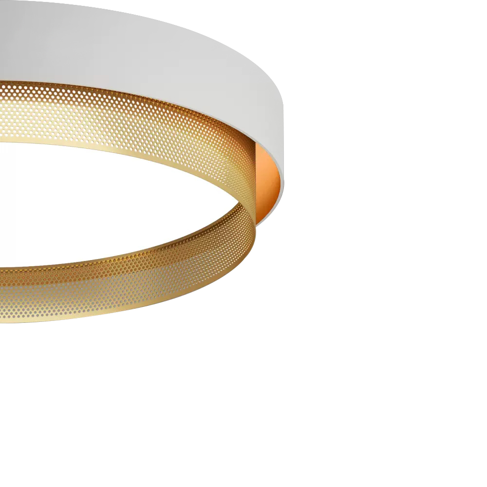 Minimalist Modern Circular Round Shape LED Hollow Flush Mount Ceiling Light for Living Room Hallway Home Office