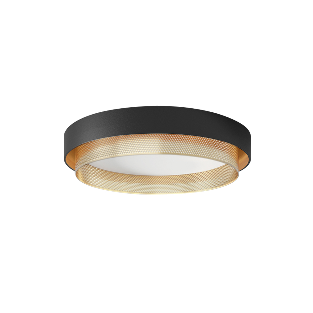 Minimalist Modern Circular Round Shape LED Hollow Flush Mount Ceiling Light for Living Room Hallway Home Office