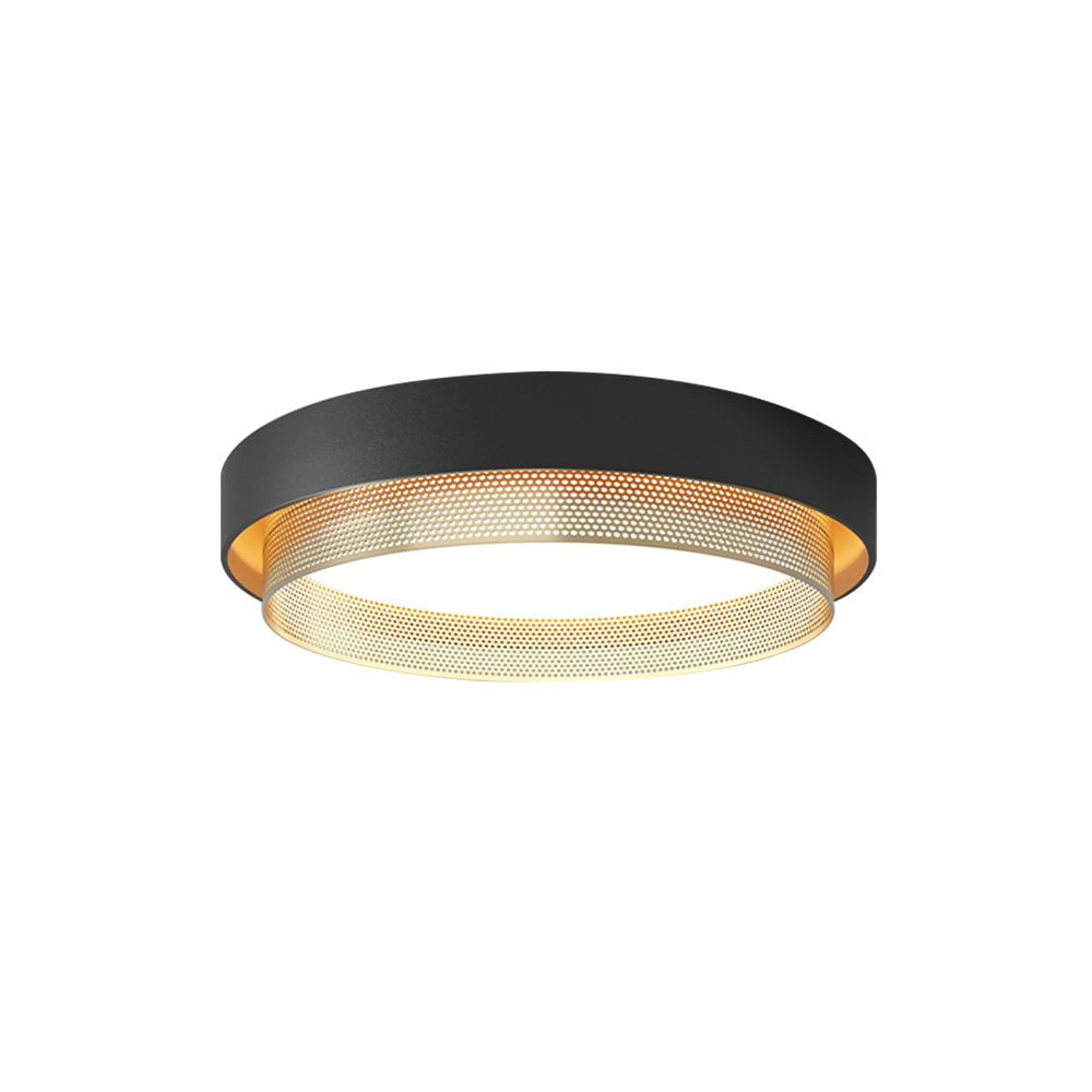 Minimalist Modern Circular Round Shape LED Hollow Flush Mount Ceiling Light for Living Room Hallway Home Office