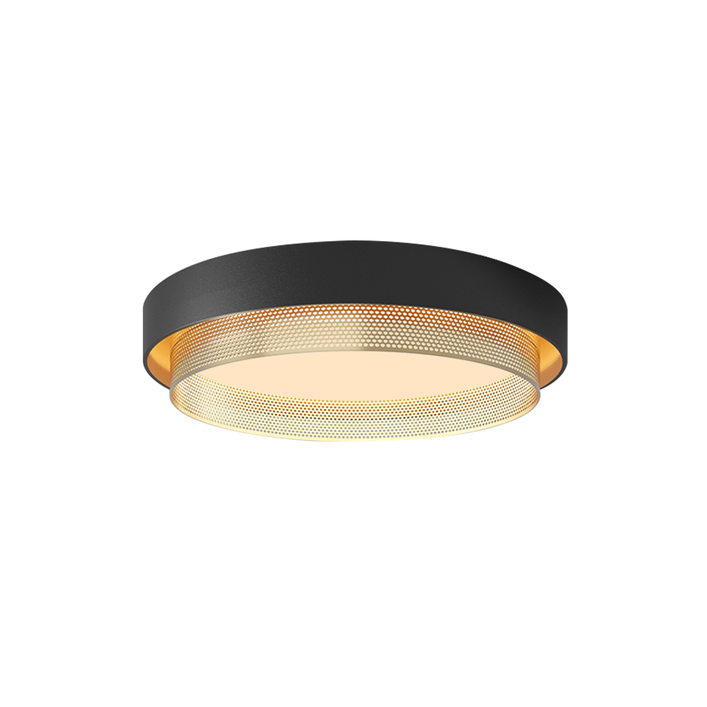 Minimalist Modern Circular Round Shape LED Hollow Flush Mount Ceiling Light for Living Room Hallway Home Office