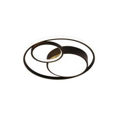Modern Circular LED Flush Mount Ceiling Light with Round Ring Design For Bedroom Living Room Balcony