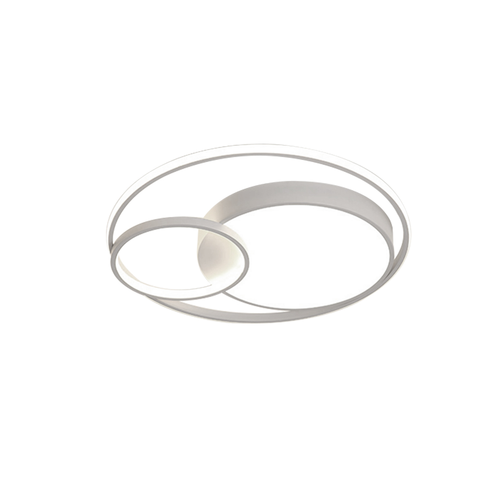 Modern Circular LED Flush Mount Ceiling Light with Round Ring Design For Bedroom Living Room Balcony