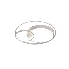 Modern Circular LED Flush Mount Ceiling Light with Round Ring Design For Bedroom Living Room Balcony
