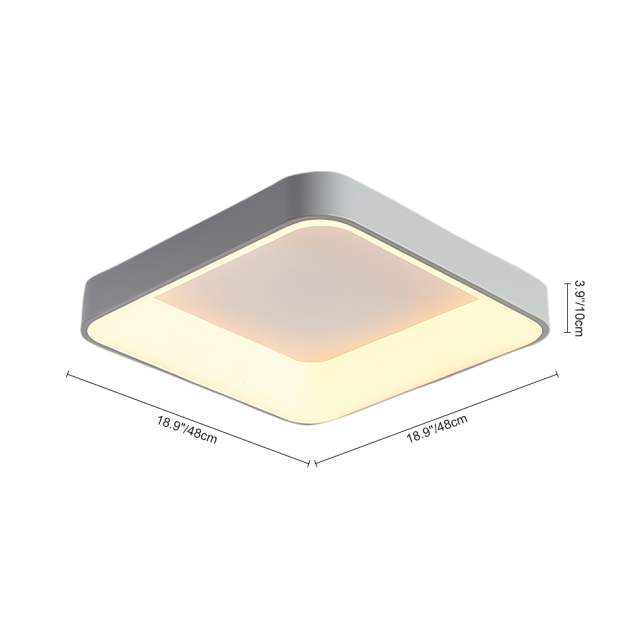 Modern Minimalist LED Acrylic Flat Square Flush Mount Ceiling Light for Entryway/ Bedroom/ Kitchen/ Living Room