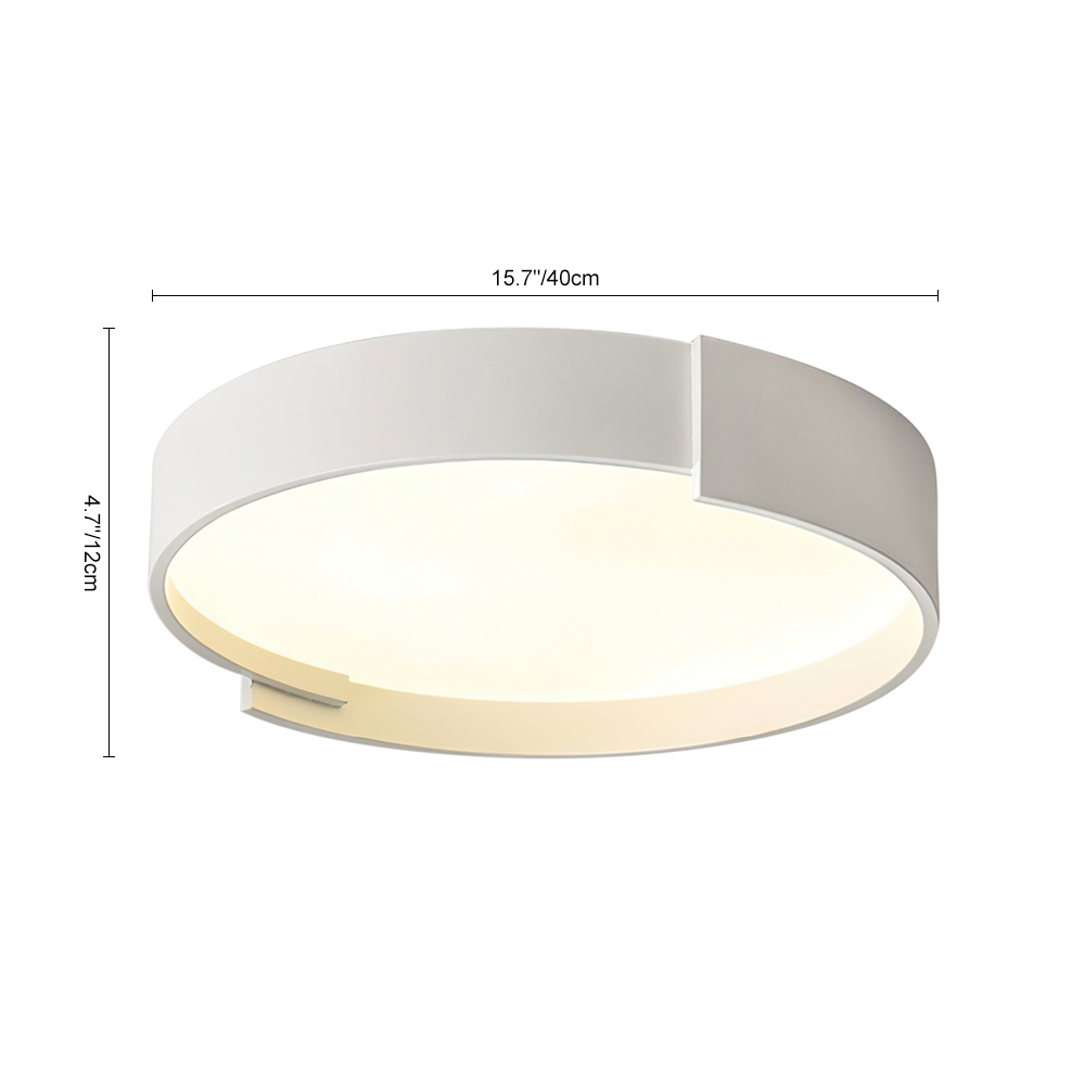 Minimalist Modern Circular Round LED Flush Mount Thin Ceiling Light For Living Room Hallway Home Office
