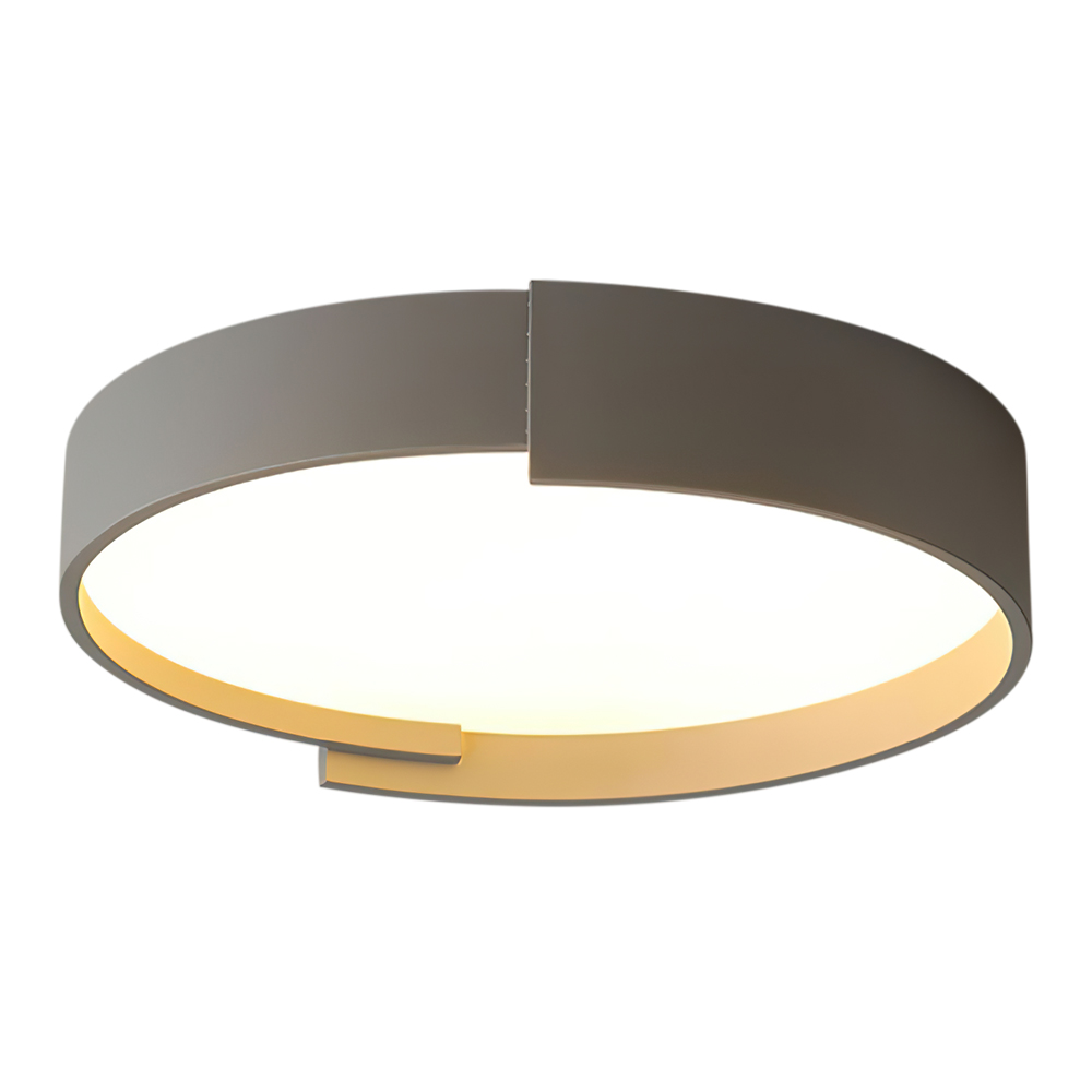 Minimalist Modern Circular Round LED Flush Mount Thin Ceiling Light For Living Room Hallway Home Office