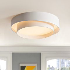 Designer Modern Minimalist Concentric Rings Round LED Flush Mount Ceiling Light For Living Room Hallway Home Office
