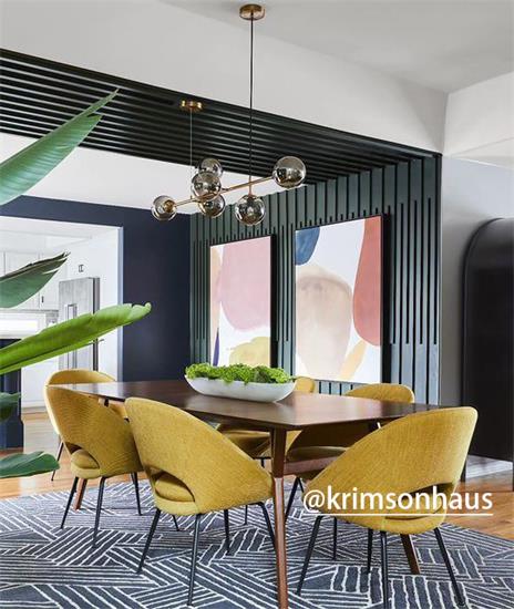 4/6-Light Vertical Linear Chandelier with Glass Spheres in Modern Style for Kitchen Dining Room