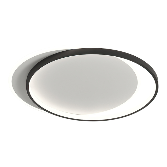 Modern Simplicy Circular Binary Orbit LED Flush Mount Ceiling Light For Living Room Hallway Home Office