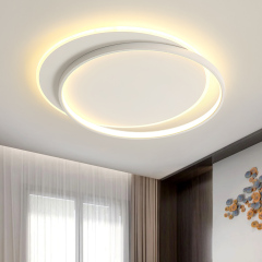 Modern Simplicy Circular Binary Orbit LED Flush Mount Ceiling Light For Living Room Hallway Home Office