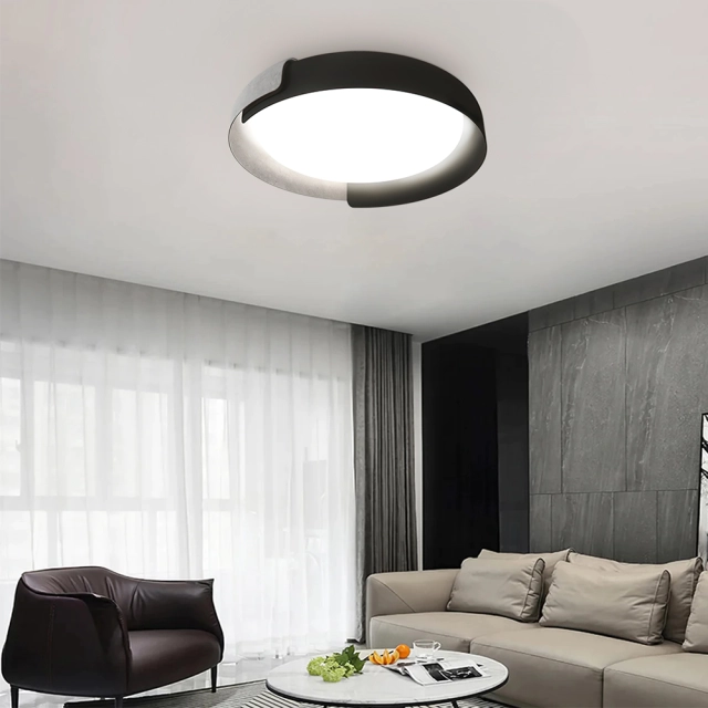 Modern Minimalist Round LED Flush Mount Ceiling Light with Acrylic ...