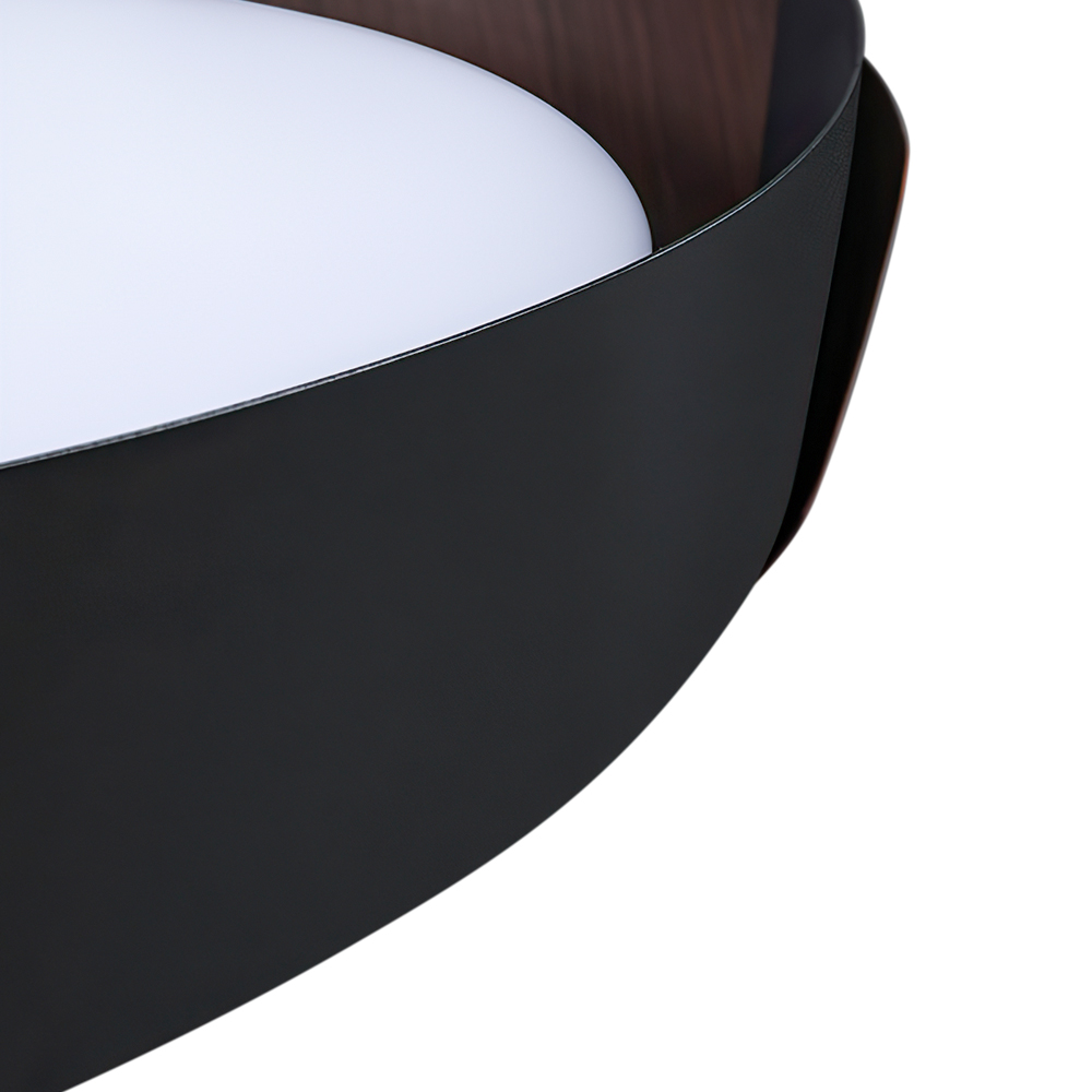 Modern Minimalist Round LED Flush Mount Ceiling Light with Acrylic & Metal For Hallway Home Office Living Room