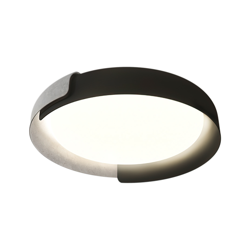 Modern Minimalist Round LED Flush Mount Ceiling Light with Acrylic & Metal For Hallway Home Office Living Room