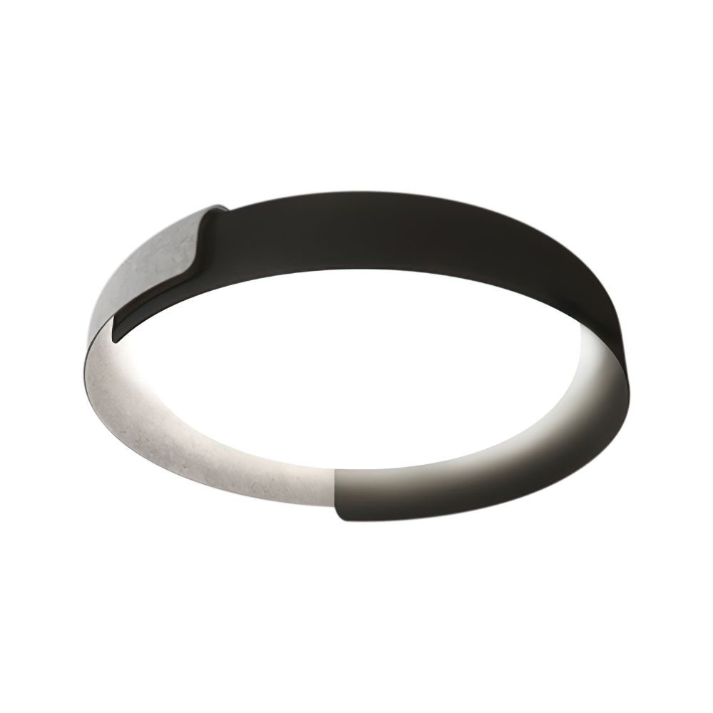 Modern Minimalist Round LED Flush Mount Ceiling Light with Acrylic & Metal For Hallway Home Office Living Room