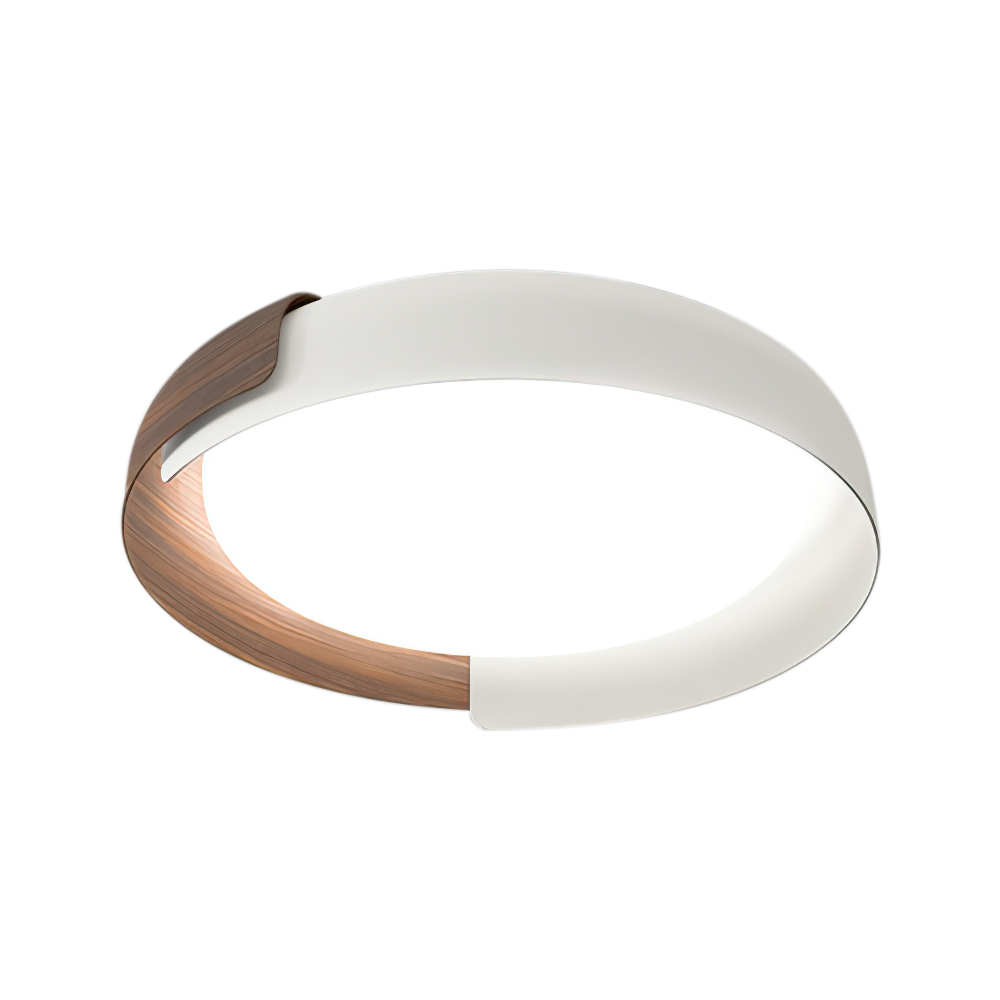 Modern Minimalist Round LED Flush Mount Ceiling Light with Acrylic & Metal For Hallway Home Office Living Room