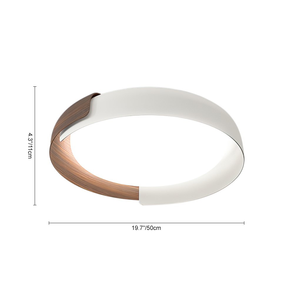 Modern Minimalist Round LED Flush Mount Ceiling Light with Acrylic & Metal For Hallway Home Office Living Room