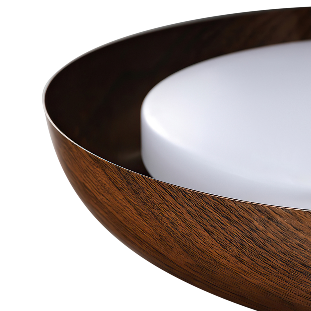 Modern Minimalist Round LED Flush Mount Ceiling Light with Acrylic & Metal For Hallway Home Office Living Room