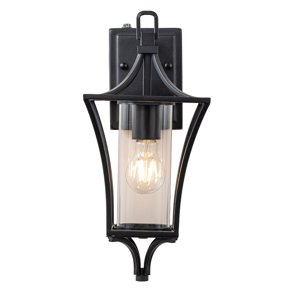 IP44 Modern Outdoor Lantern Wall Sconce Waterproof Indoor Porch Light Fixture with Dusk to Dawn