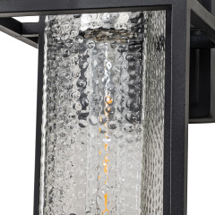 IP23 Outdoor Hammer Cage Glass Wall Sconce Waterproof Indoor Porch Light Fixture in Modern Style