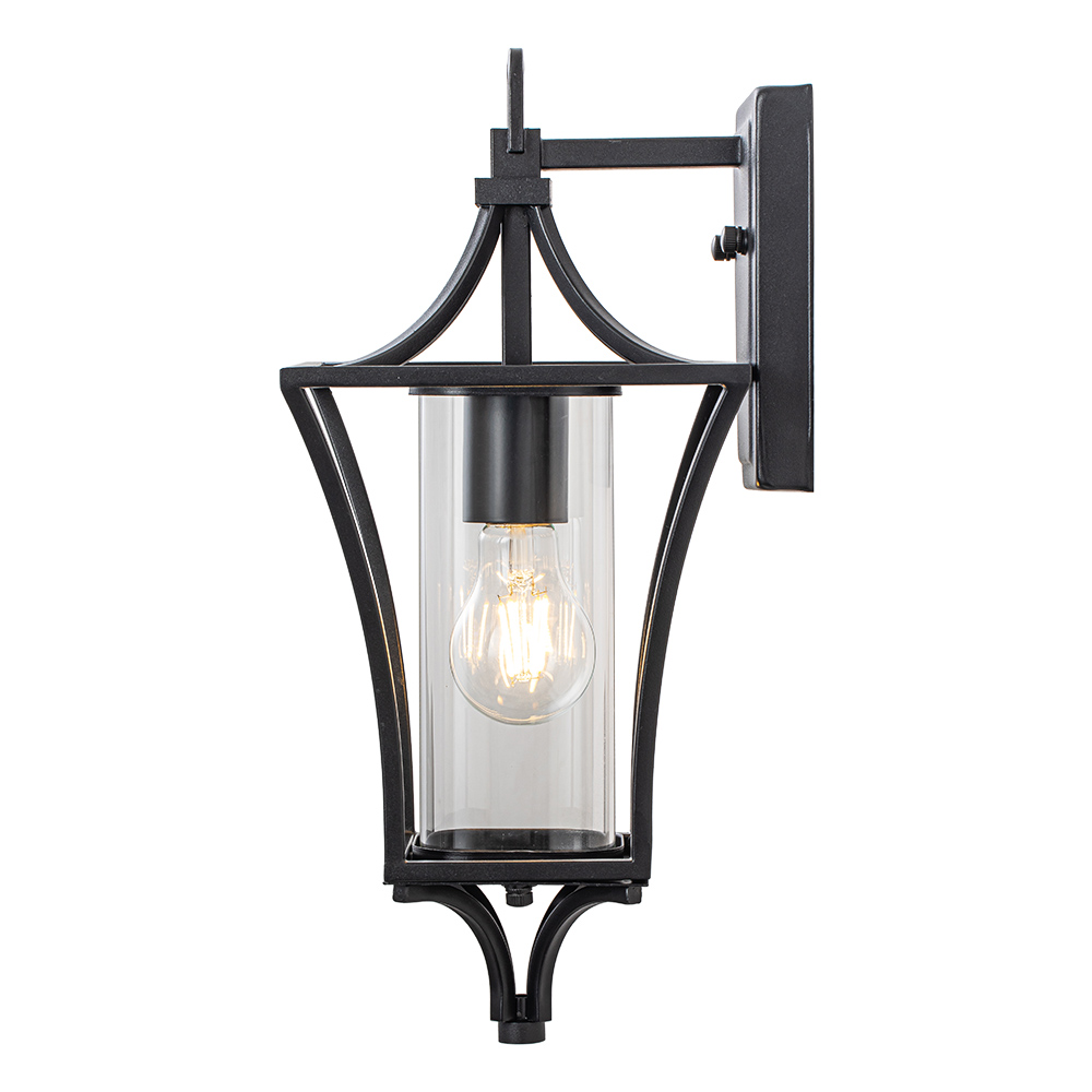 IP44 Modern Outdoor Lantern Wall Sconce Waterproof Indoor Porch Light Fixture with Dusk to Dawn