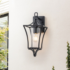 IP44 Modern Outdoor Lantern Wall Sconce Waterproof Indoor Porch Light Fixture with Dusk to Dawn