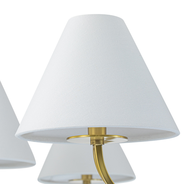 Traditional Mid-century Modern Metal Chandelier with Curved 6-Arm Design for Living Room/ Dining Room/ Bedroom