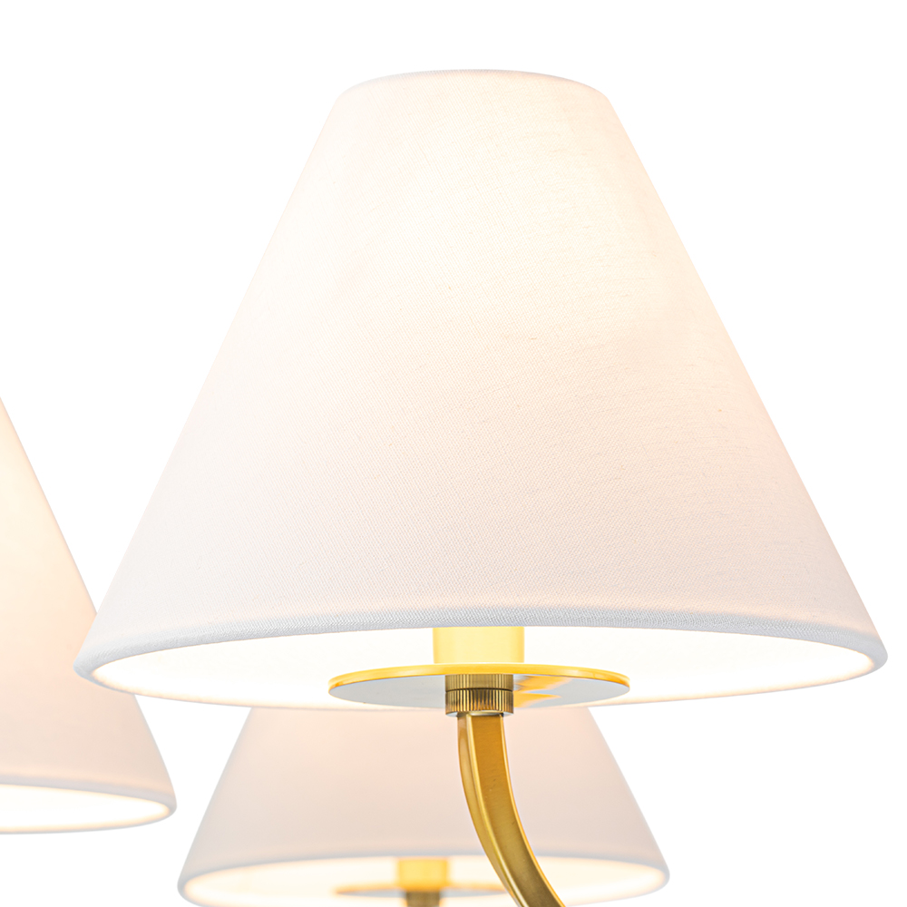 Traditional Mid-century Modern Metal Chandelier with Curved 6-Arm Design for Living Room/ Dining Room/ Bedroom