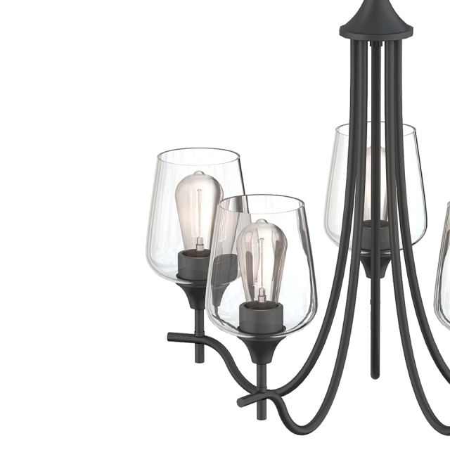 Traditional Modern Empire Candle Style Wine Glass Chandelier With Curved Arm Design For Living Room Dining Room Bedroom