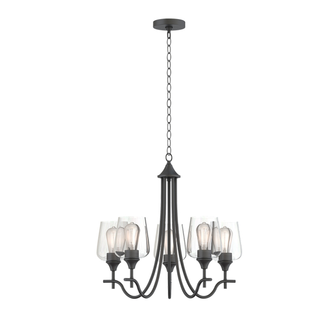 Traditional Modern Empire Candle Style Wine Glass Chandelier With Curved Arm Design For Living Room Dining Room Bedroom