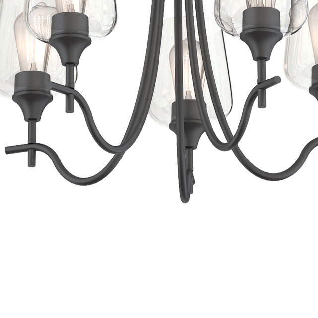 Traditional Modern Empire Candle Style Wine Glass Chandelier With Curved Arm Design For Living Room Dining Room Bedroom